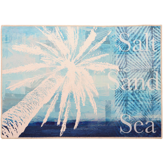 Salt, Sand, Sea Olivia's Home Accent Washable Rug 22" x 32"